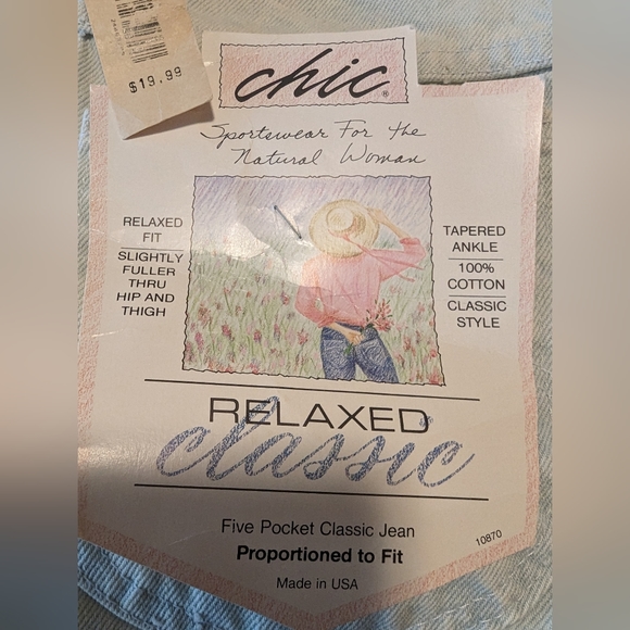 Vintage Chic Relaxed Classic Jeans, Size 20, NWT - Picture 11 of 11